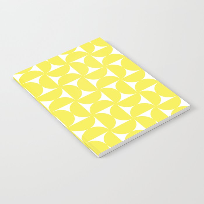 Patterned Geometric Shapes CLVI Bright Yellow Notebook Gallery Image 2