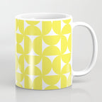 Patterned Geometric Shapes CLVI Bright Yellow Coffee Mug Gallery Image 1