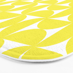 Patterned Geometric Shapes CLVI Bright Yellow Bath Mat Gallery Image 3