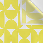 Patterned Geometric Shapes CLVI Bright Yellow Wall Tapestry Gallery Image 3