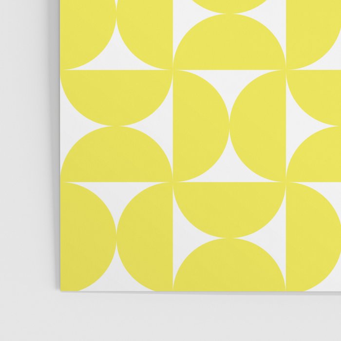 Patterned Geometric Shapes CLVI Bright Yellow Poster Gallery Image 3