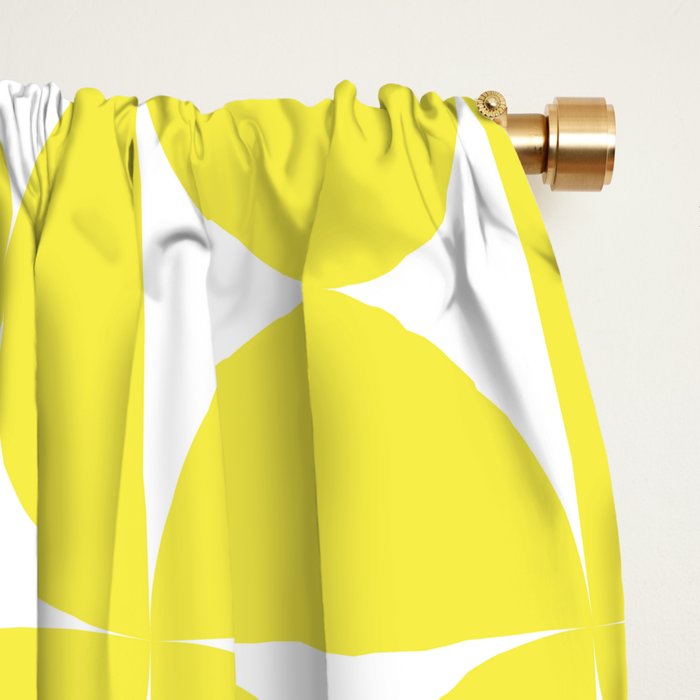 Patterned Geometric Shapes CLVI Bright Yellow Window Curtain Gallery Image 2