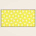 Patterned Geometric Shapes CLVI Bright Yellow Desk Mat Gallery Image 3