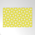 Patterned Geometric Shapes CLVI Bright Yellow Welcome Mat Gallery Image 1