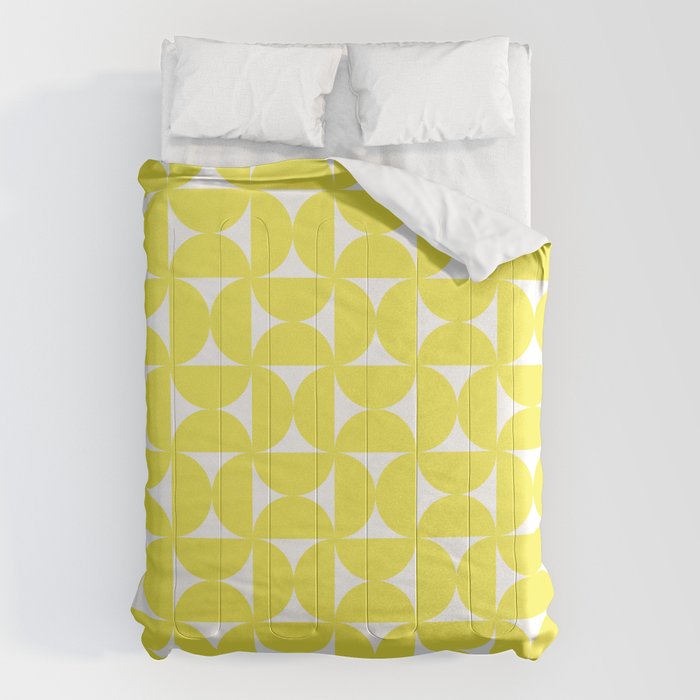 Patterned Geometric Shapes CLVI Bright Yellow Comforter Gallery Image 6