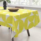 Patterned Geometric Shapes CLVI Bright Yellow Tablecloth Gallery Image 3