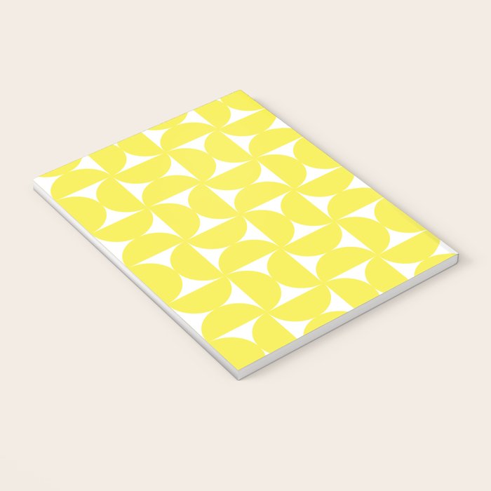 Patterned Geometric Shapes CLVI Bright Yellow Notebook Gallery Image 3