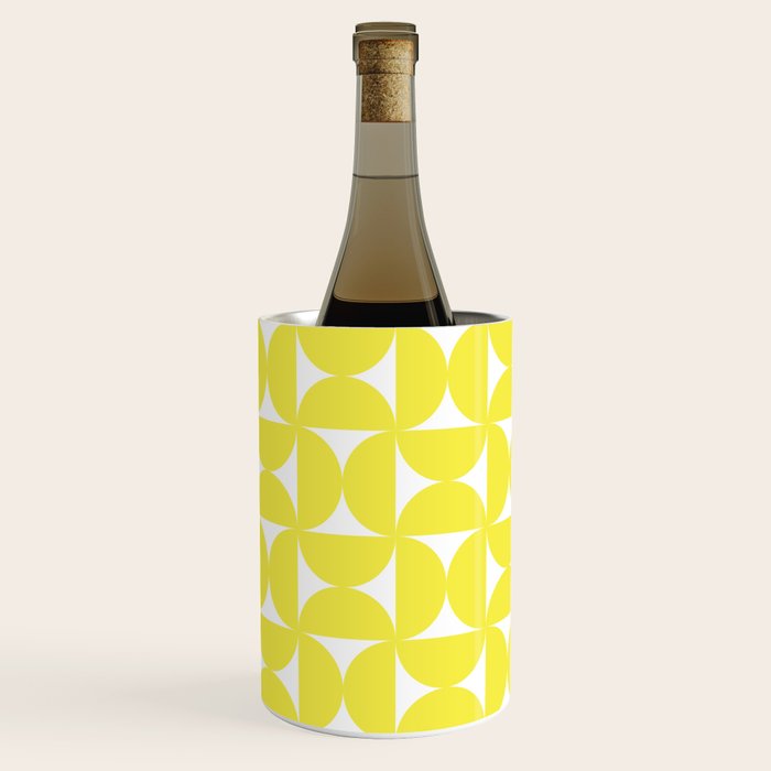 Patterned Geometric Shapes CLVI Bright Yellow Wine Chiller Gallery Image 3