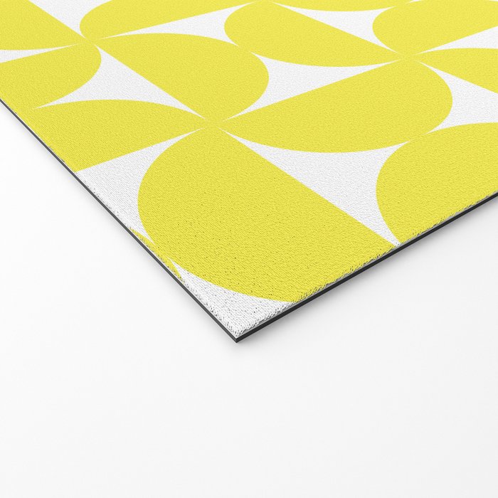 Patterned Geometric Shapes CLVI Bright Yellow Welcome Mat Gallery Image 2