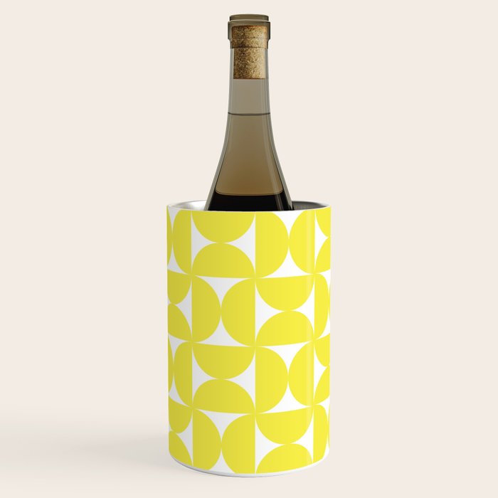 Patterned Geometric Shapes CLVI Bright Yellow Wine Chiller Gallery Image 2
