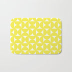 Patterned Geometric Shapes CLVI Bright Yellow Bath Mat Gallery Image 1