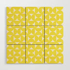 Patterned Geometric Shapes CLVI Bright Yellow Wood Wall Art Gallery Image 1
