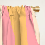 New Groove Retro Swirl Abstract Pattern in Pink, Orange, Yellow, and Cream Window Curtain Gallery Image 2