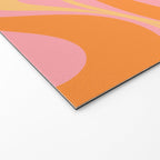 New Groove Retro Swirl Abstract Pattern in Pink, Orange, Yellow, and Cream Welcome Mat Gallery Image 2