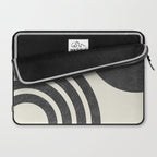 Mid Century Modern - Sun and Rainbow black and white Laptop Sleeve Gallery Image 2