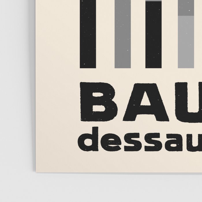 Bauhaus Dessau 1931 Modernist Homage Black Gray Cream Poster Gallery Image 3