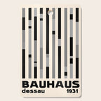 Bauhaus Dessau 1931 Modernist Homage Black Gray Cream Cutting Board Gallery Image 1