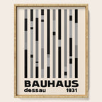 Bauhaus Dessau 1931 Modernist Homage Black Gray Cream Serving Tray Gallery Image 1