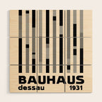 Bauhaus Dessau 1931 Modernist Homage Black Gray Cream Wood Wall Art Gallery Image 1