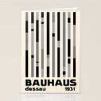 Bauhaus Dessau 1931 Modernist Homage Black Gray Cream Stationery Card Gallery Image 2