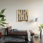 Bauhaus Dessau 1931 Modernist Homage Black Gray Cream Wood Wall Art Gallery Image 2