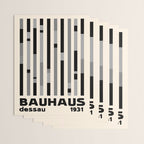 Bauhaus Dessau 1931 Modernist Homage Black Gray Cream Wrapping Paper Gallery Image 3