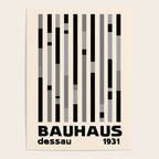 Bauhaus Dessau 1931 Modernist Homage Black Gray Cream Poster Gallery Image 4