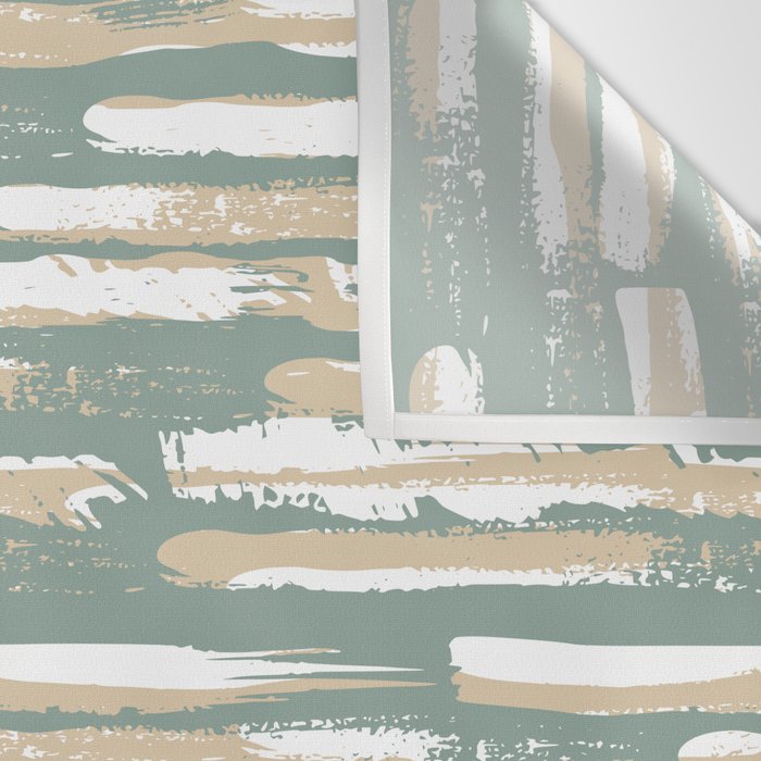 Colorful Stripes, Green and Beige, Abstract Art Wall Tapestry Gallery Image 3