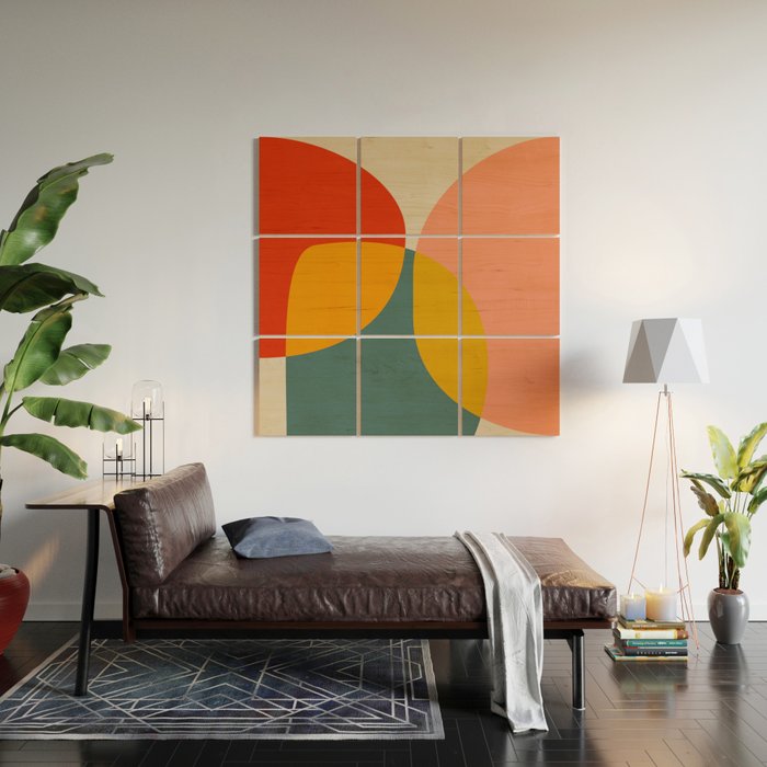 mid century bauhaus modern 2021 3 Wood Wall Art Gallery Image 2
