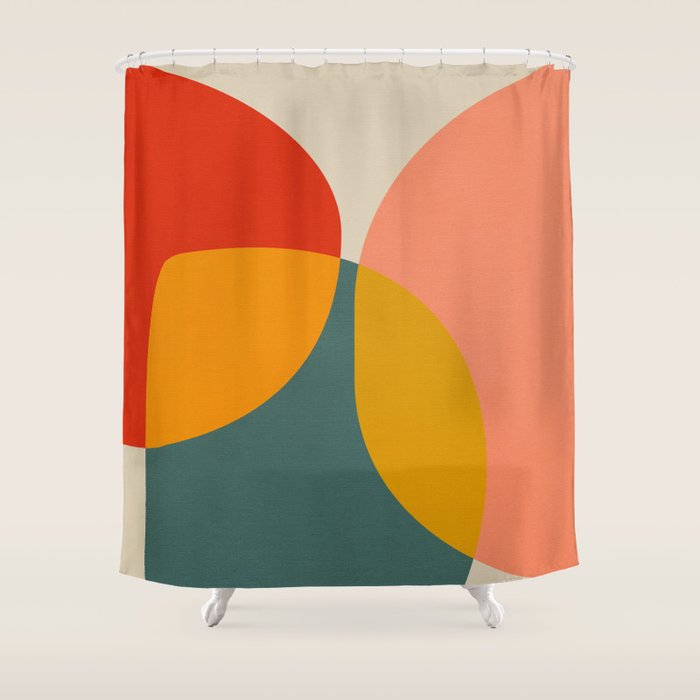 mid century bauhaus modern 2021 3 Shower Curtain Gallery Image 1