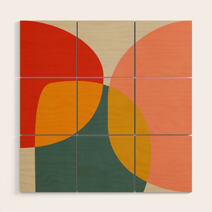 mid century bauhaus modern 2021 3 Wood Wall Art Gallery Image 1