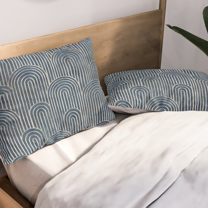 Art Deco Striped Arches Pillow Sham Gallery Image 2
