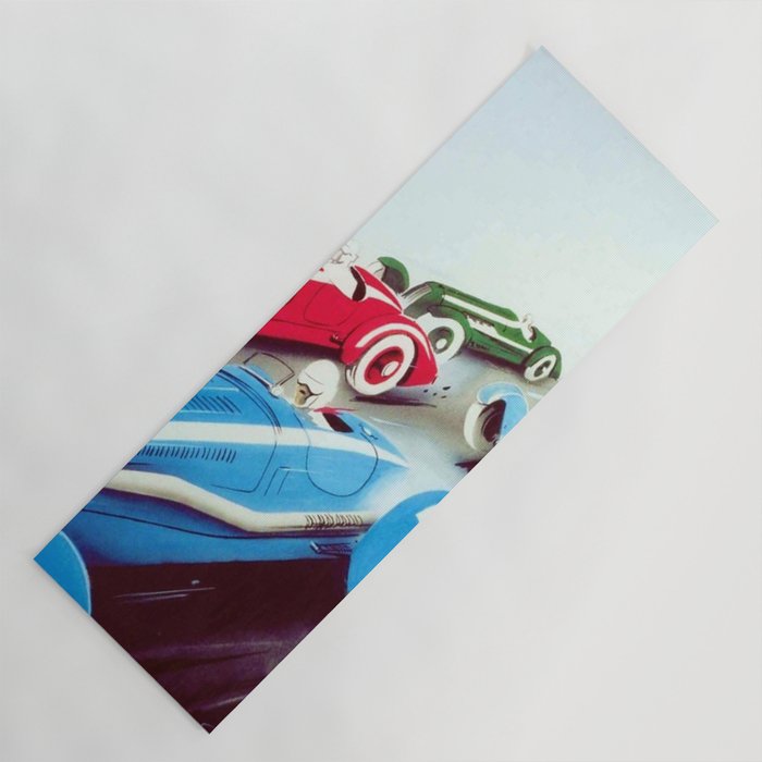 1932 Vintage 24 Hours of Le Mans French Auto Racing Wall Decor Yoga Mat Gallery Image 1