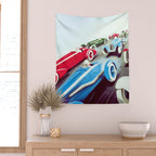 1932 Vintage 24 Hours of Le Mans French Auto Racing Wall Decor Wall Tapestry Gallery Image 2