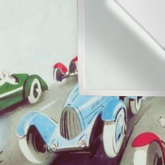 1932 Vintage 24 Hours of Le Mans French Auto Racing Wall Decor Wall Tapestry Gallery Image 3