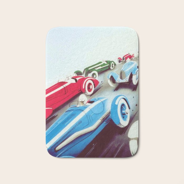 1932 Vintage 24 Hours of Le Mans French Auto Racing Wall Decor Bath Mat Gallery Image 1