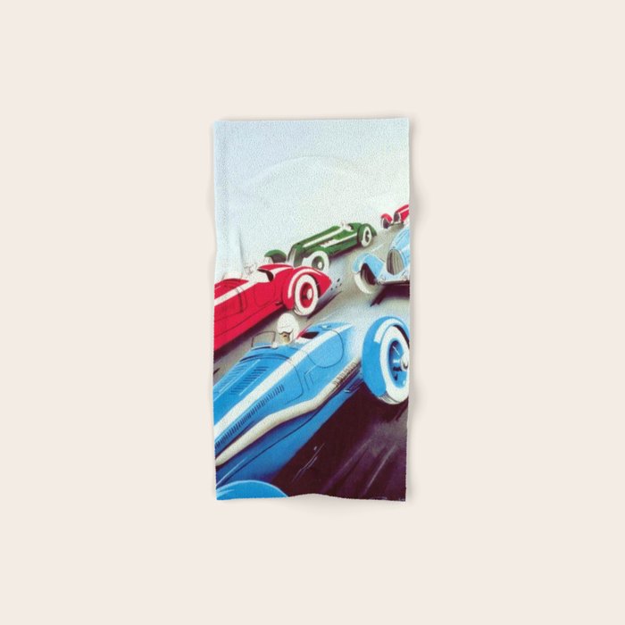 1932 Vintage 24 Hours of Le Mans French Auto Racing Wall Decor Bath Towel Gallery Image 1