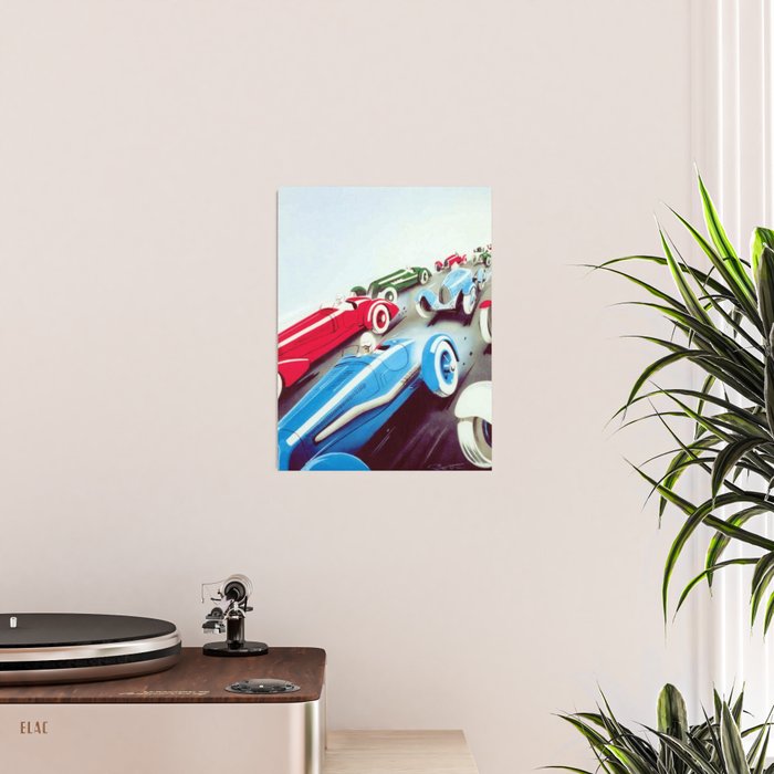 1932 Vintage 24 Hours of Le Mans French Auto Racing Wall Decor Poster Gallery Image 2