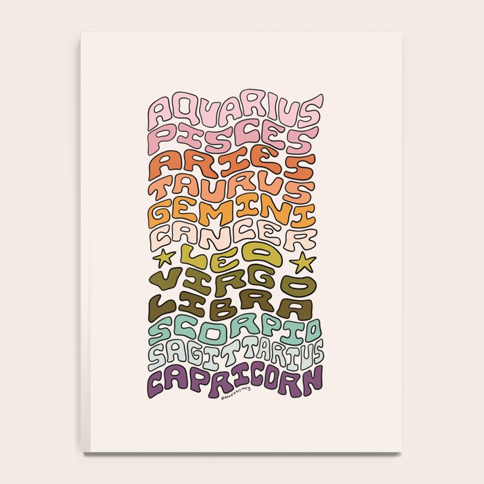 Zodiac Sign List Notebook Gallery Image 4