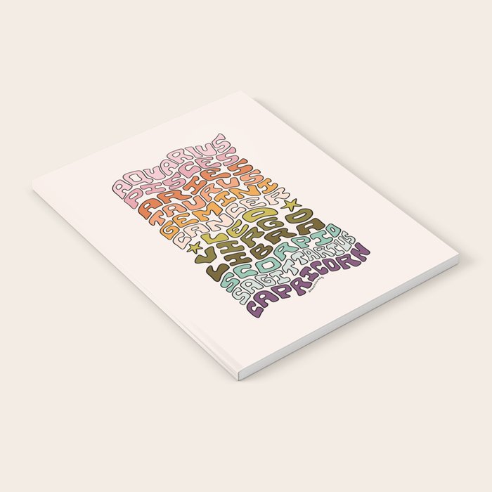 Zodiac Sign List Notebook Gallery Image 1