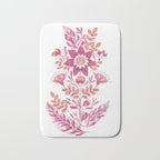 Folk Floral Pink Bath Mat Gallery Image 1