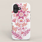 Folk Floral Pink iPhone Case Gallery Image 1