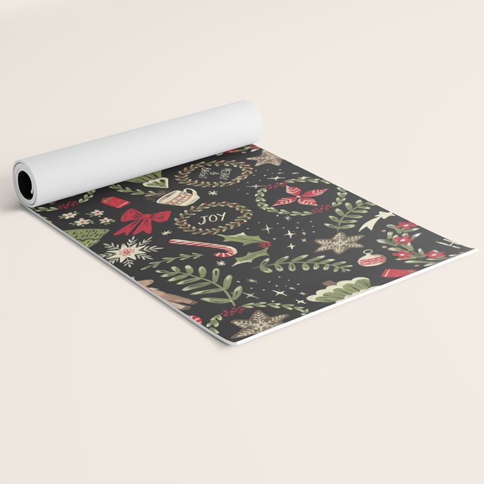 Magical Christmas - Black Yoga Mat Gallery Image 2