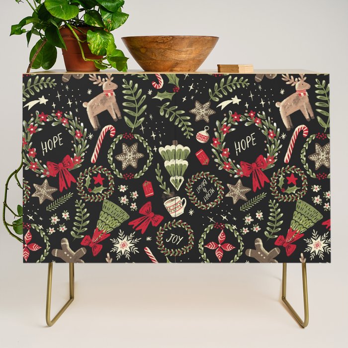 Magical Christmas - Black Credenza Gallery Image 1
