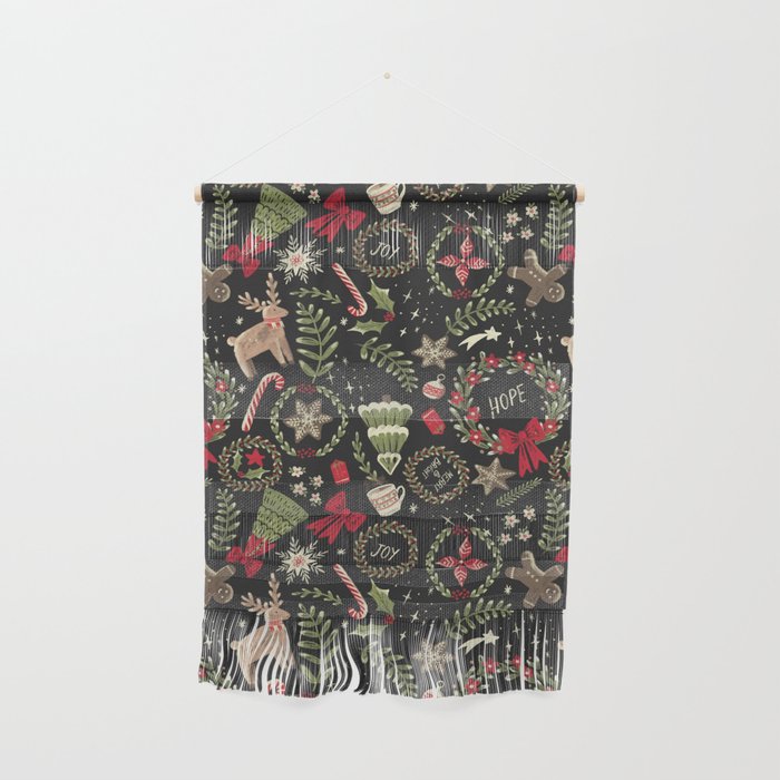 Magical Christmas - Black Wall Hanging Gallery Image 1