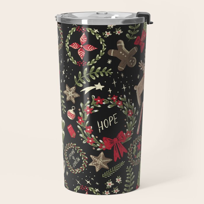 Magical Christmas - Black Travel Mug Gallery Image 2
