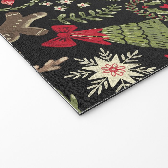 Magical Christmas - Black Welcome Mat Gallery Image 2