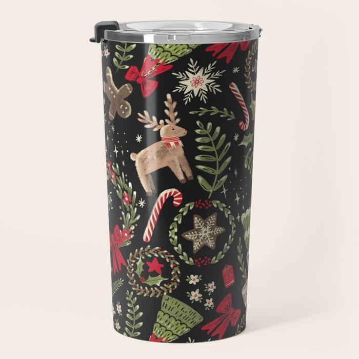 Magical Christmas - Black Travel Mug Gallery Image 3