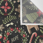 Magical Christmas - Black Wall Tapestry Gallery Image 3