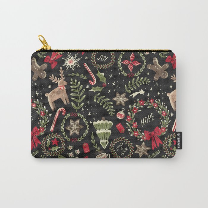 Magical Christmas - Black Carry All Pouch Gallery Image 1